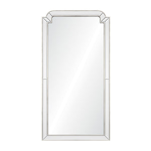 Distressed Silver Leaf Hand Carved Mirror