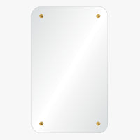 Brass Standoff Rectangle Mirror