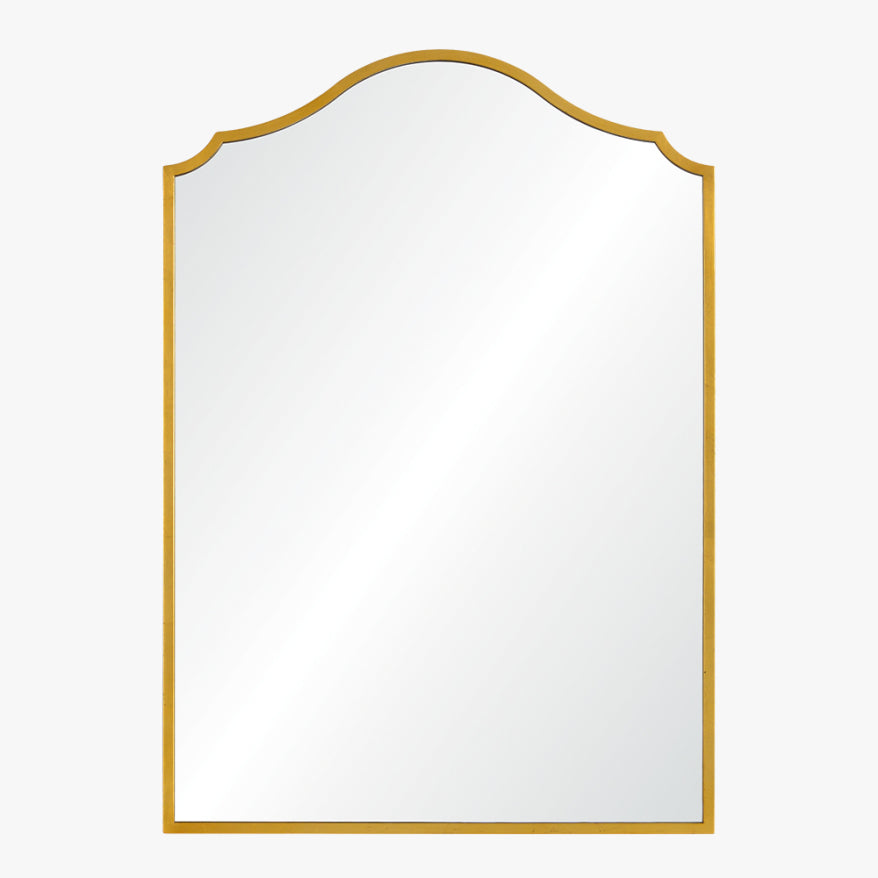 Burnished Gold Leaf Notched Mirror