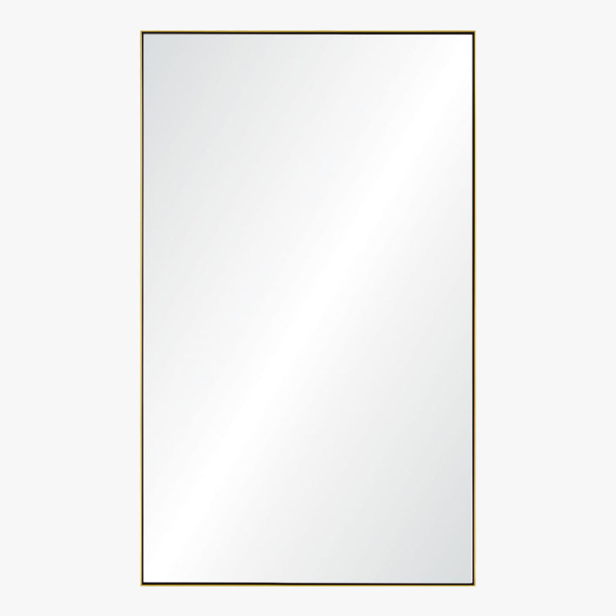 Brushed Brass Rectangular Mirror