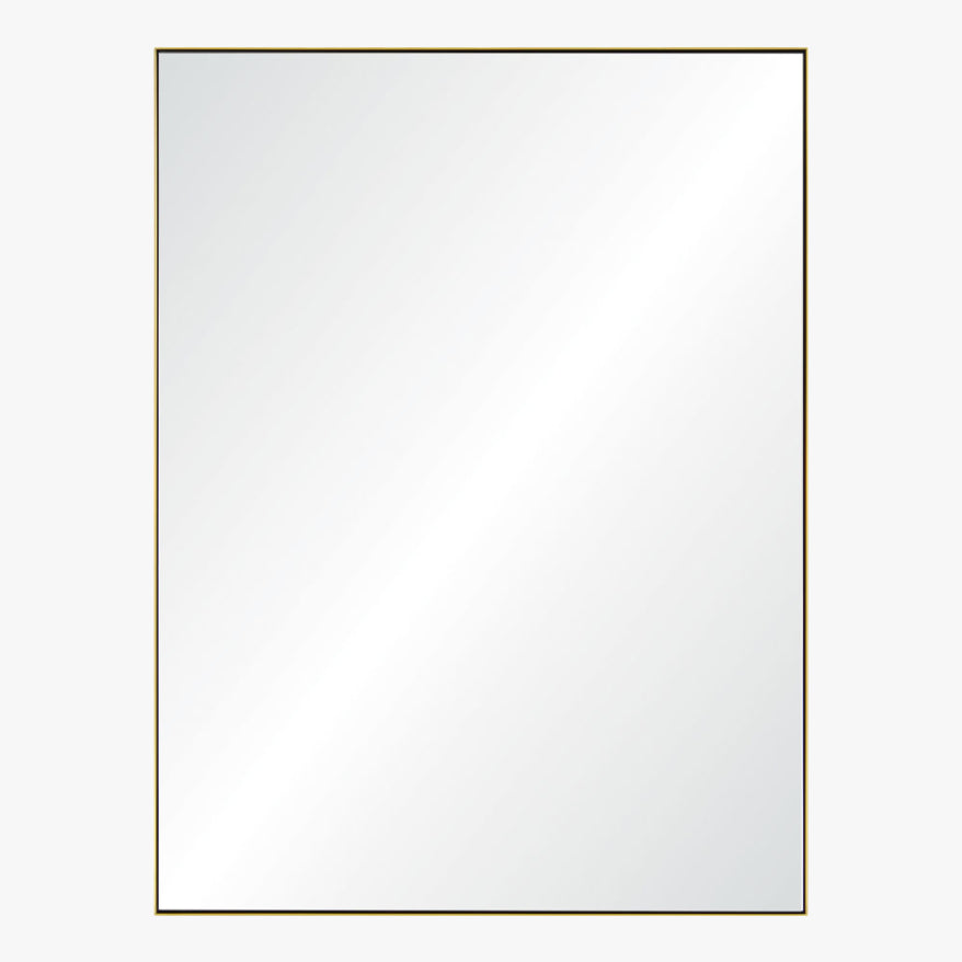 Brushed Brass Rectangular Mirror