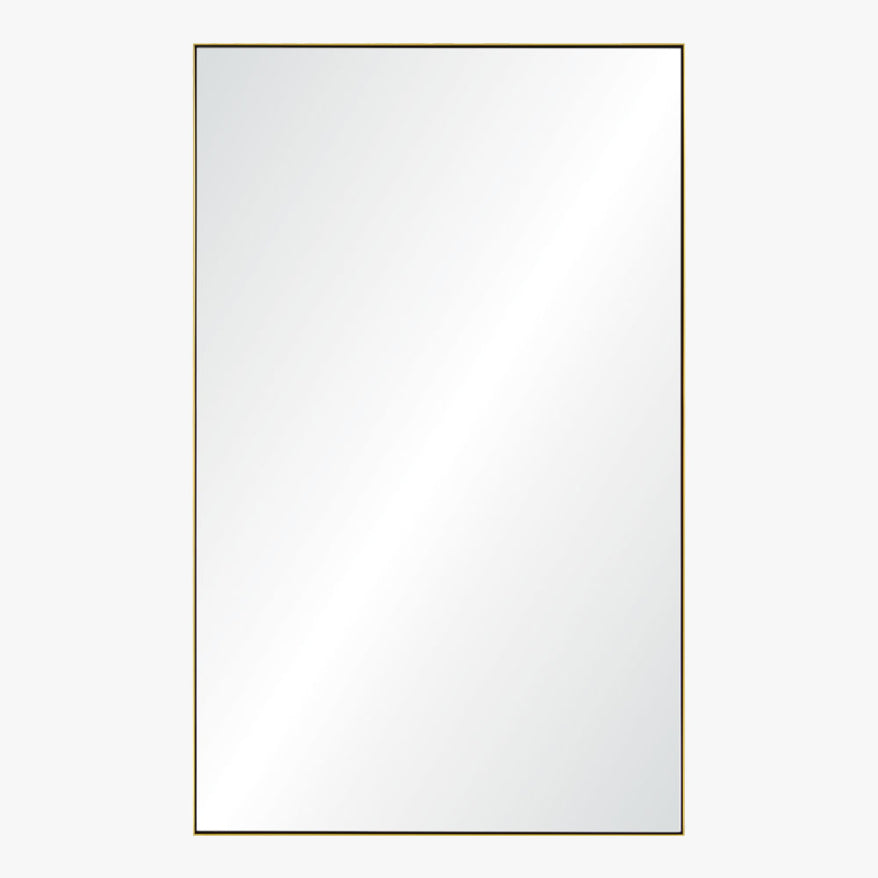 Brushed Brass Rectangular Mirror