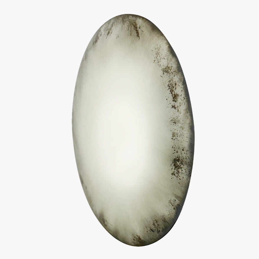 Antiqued Round Convex Mirror