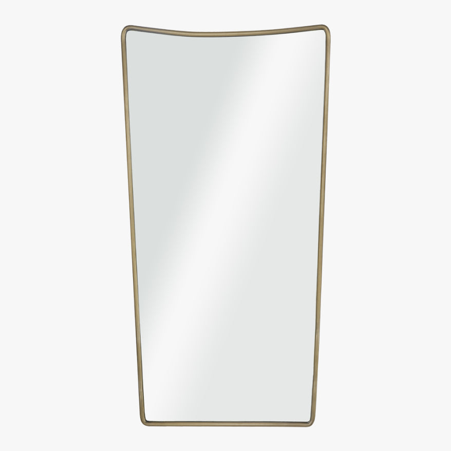 Tall Lacquered Brass Mirror