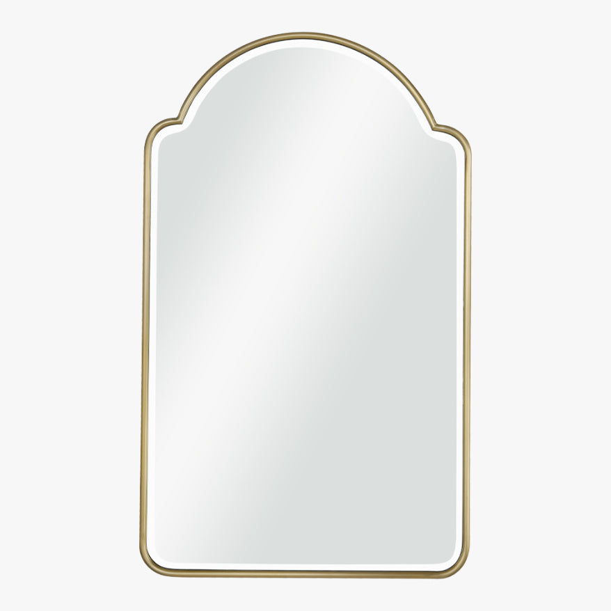 Arched Lacquered Brass Mirror