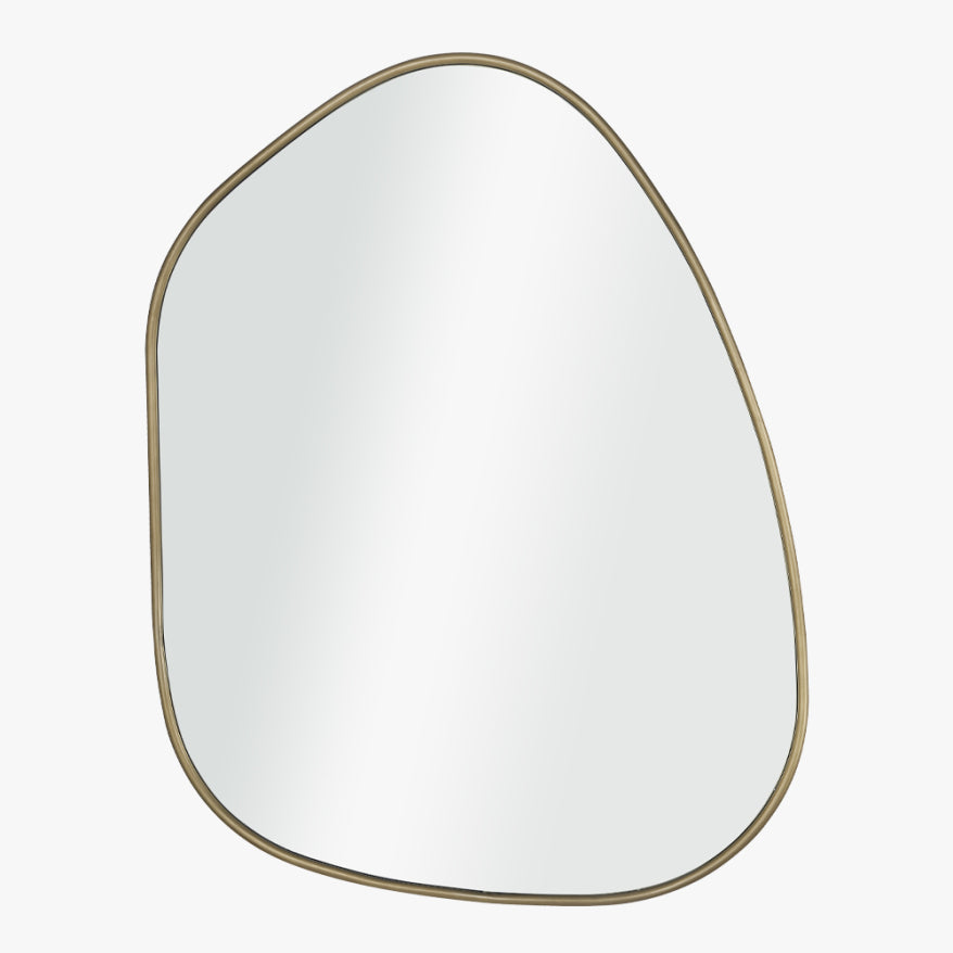 Lacquered Antiqued Brass Mirror