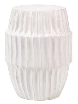 Algae Ceramic Indoor/Outdoor Side Table, White