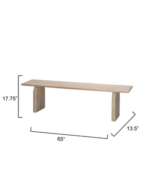 Arc Bench - Natural Brown
