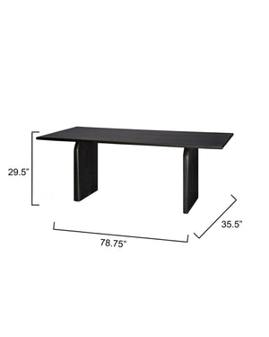 Arc Dining Table - Dark Brown