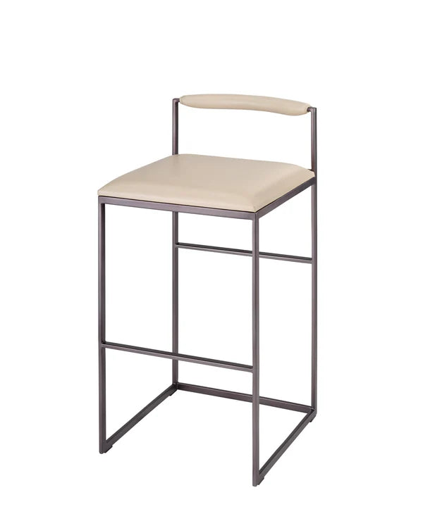 Bradbury Bar Stool, Cream Leather