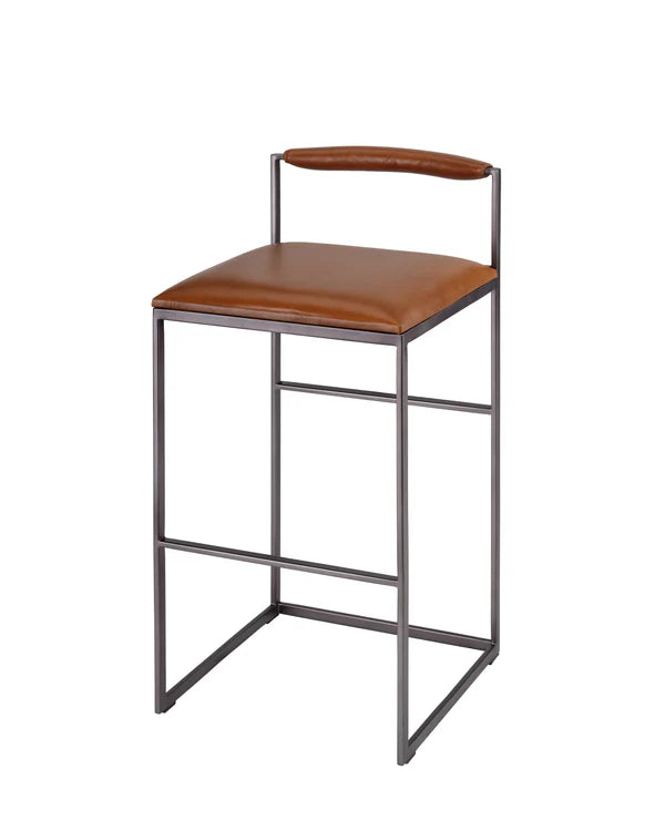 Bradbury Bar Stool, Saddle Leather