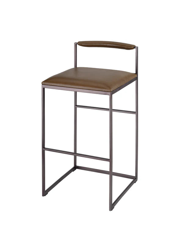 Bradbury Bar Stool, Truffle Leather