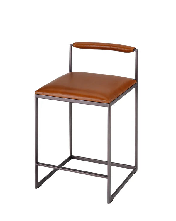 Bradbury Counter Stool, Saddle Leather