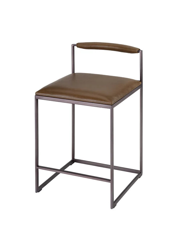 Bradbury Counter Stool, Truffle Leather