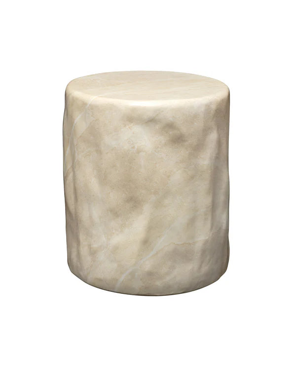 Cedar Side Table, Marbled Cream