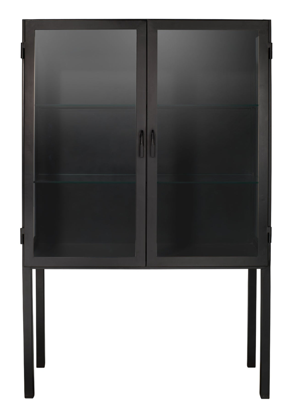 Chauncey Wide Curio Bar Iron Cabinet
