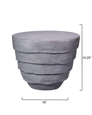 Concentric Side Table - Stone Grey