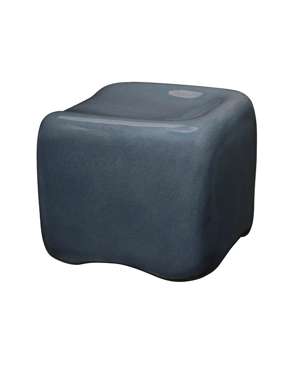 Cushion Concrete Stool, Navy Blue