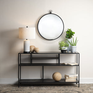 Element Shelved Console Iron Table