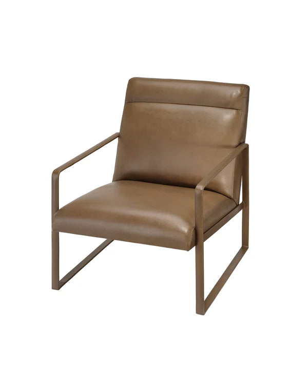 Hemingway Accent Chair, Truffle Leather