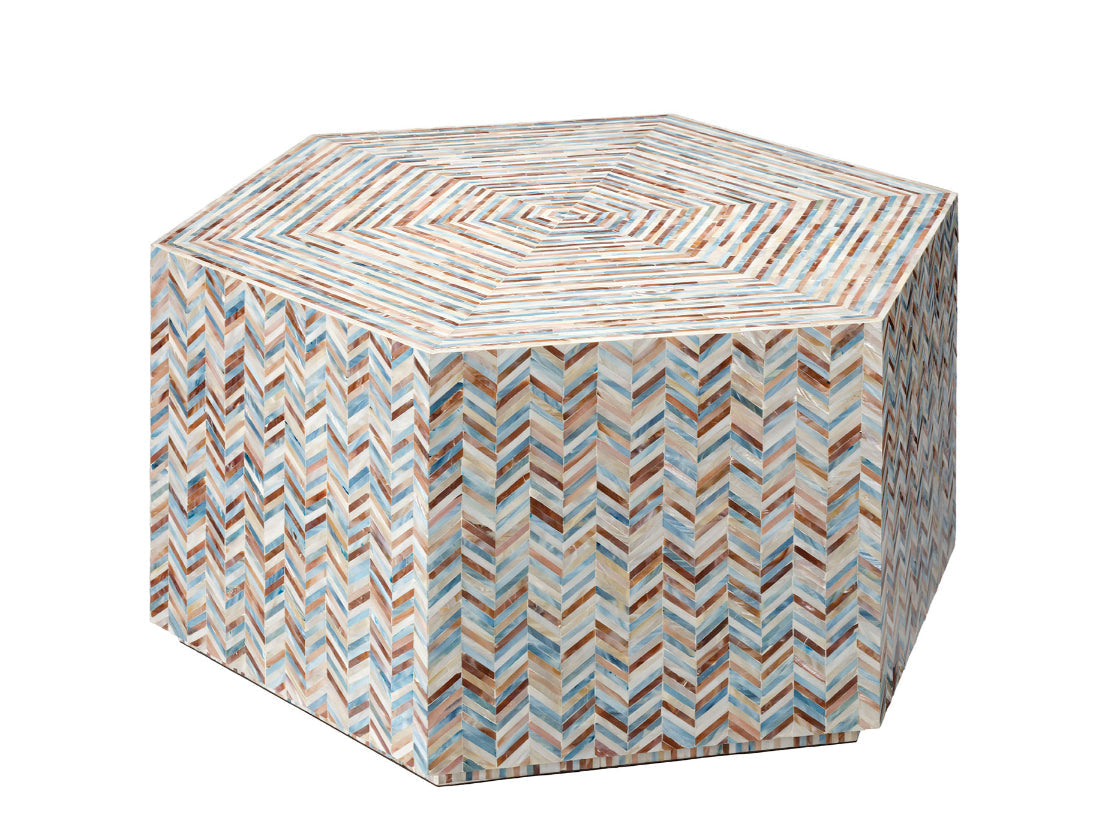 Hepburn Mother of Pearl Hexagon Coffee Table