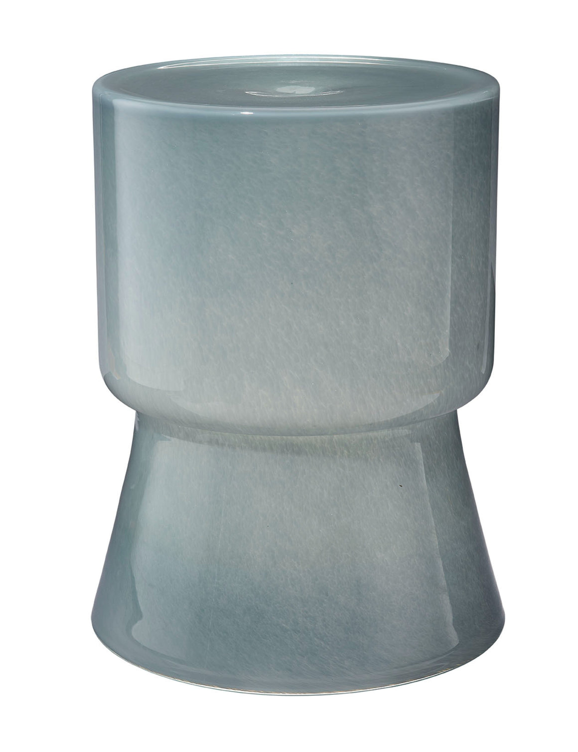 Huntington Garden Glass Stool, Blue