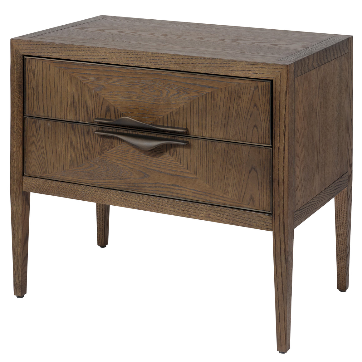 Landmark Two Drawer Nightstand, Brown Sugar Oak