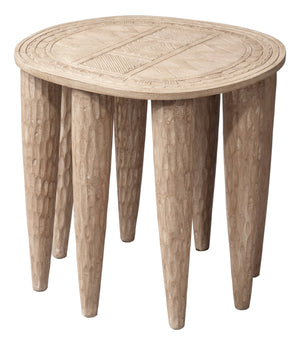 Naga Mango Wood Side Table, Natural