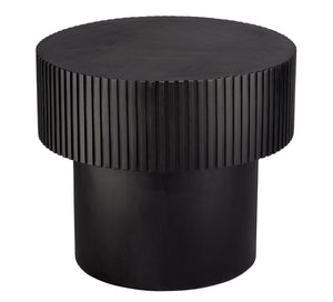 Notch Round Side Table - Black