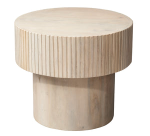 Notch Round Side Table - Natural