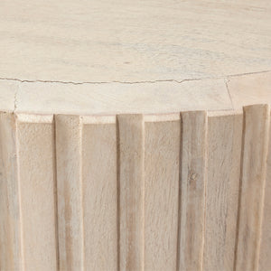 Notch Round Side Table - Natural
