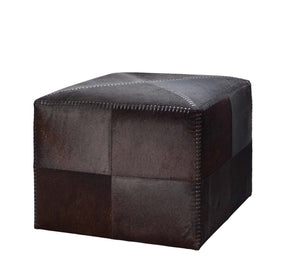 Espresso Hair on Hide Ottoman, Large