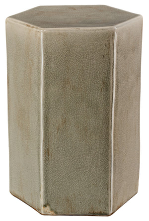 Porto Ceramic Indoor/Outdoor Side Table-Small, Gray