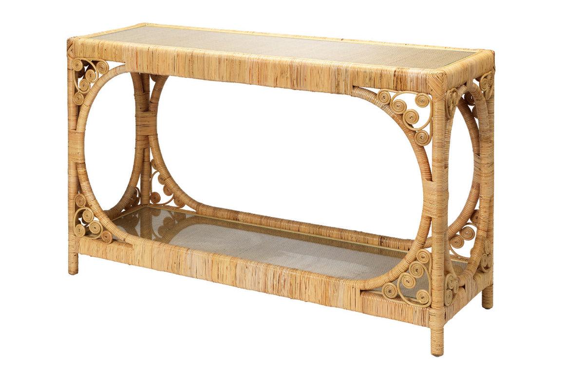 Primrose Rattan Console Table