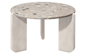 Quarry Wood and Terrazzo Stone Coffee Table