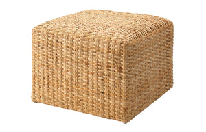 Hand-woven Natural Rattan Large Ottoman