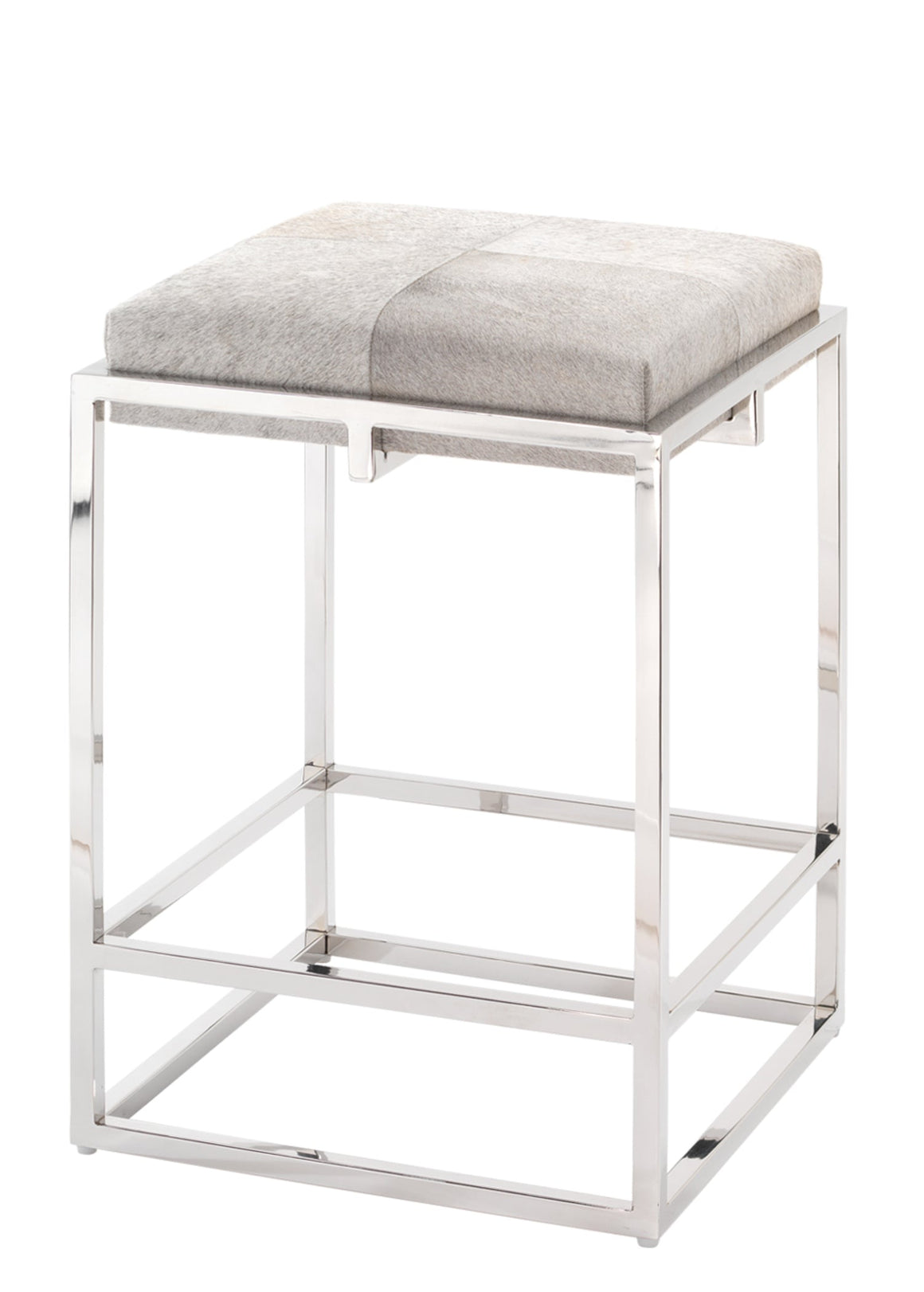 Shelby Hide Stool, Grey