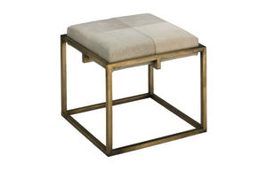 Shelby Hide Stool, White