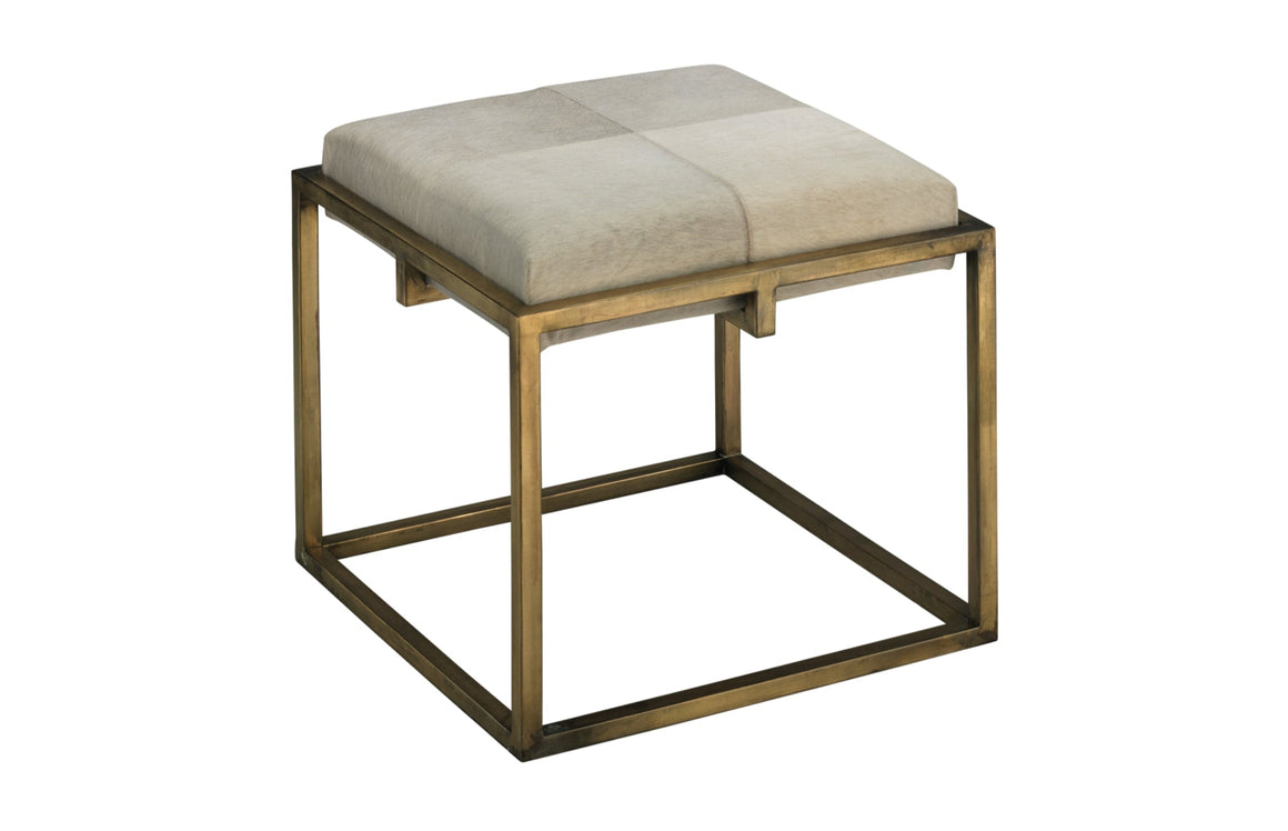 Shelby Hide Stool, White