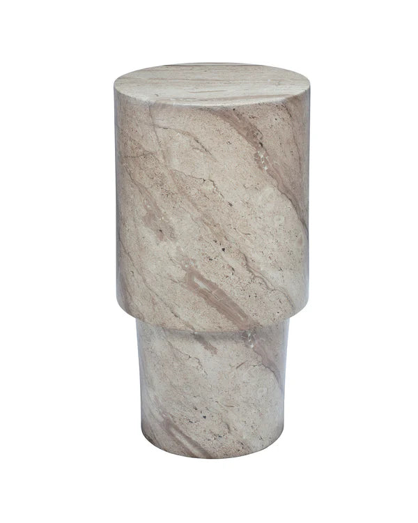 St. Germain Drink Table, Marbled Beige