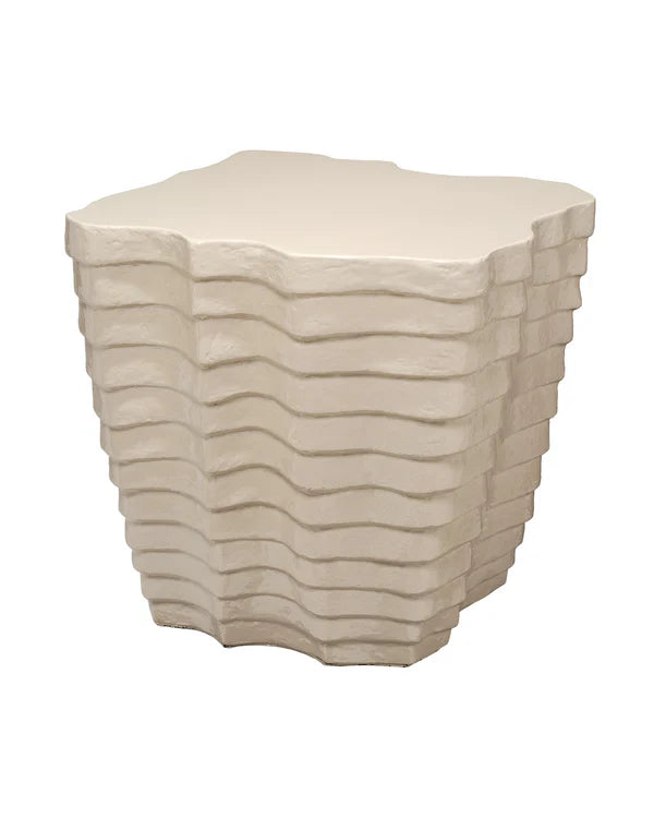 Strata Side Table, Cream