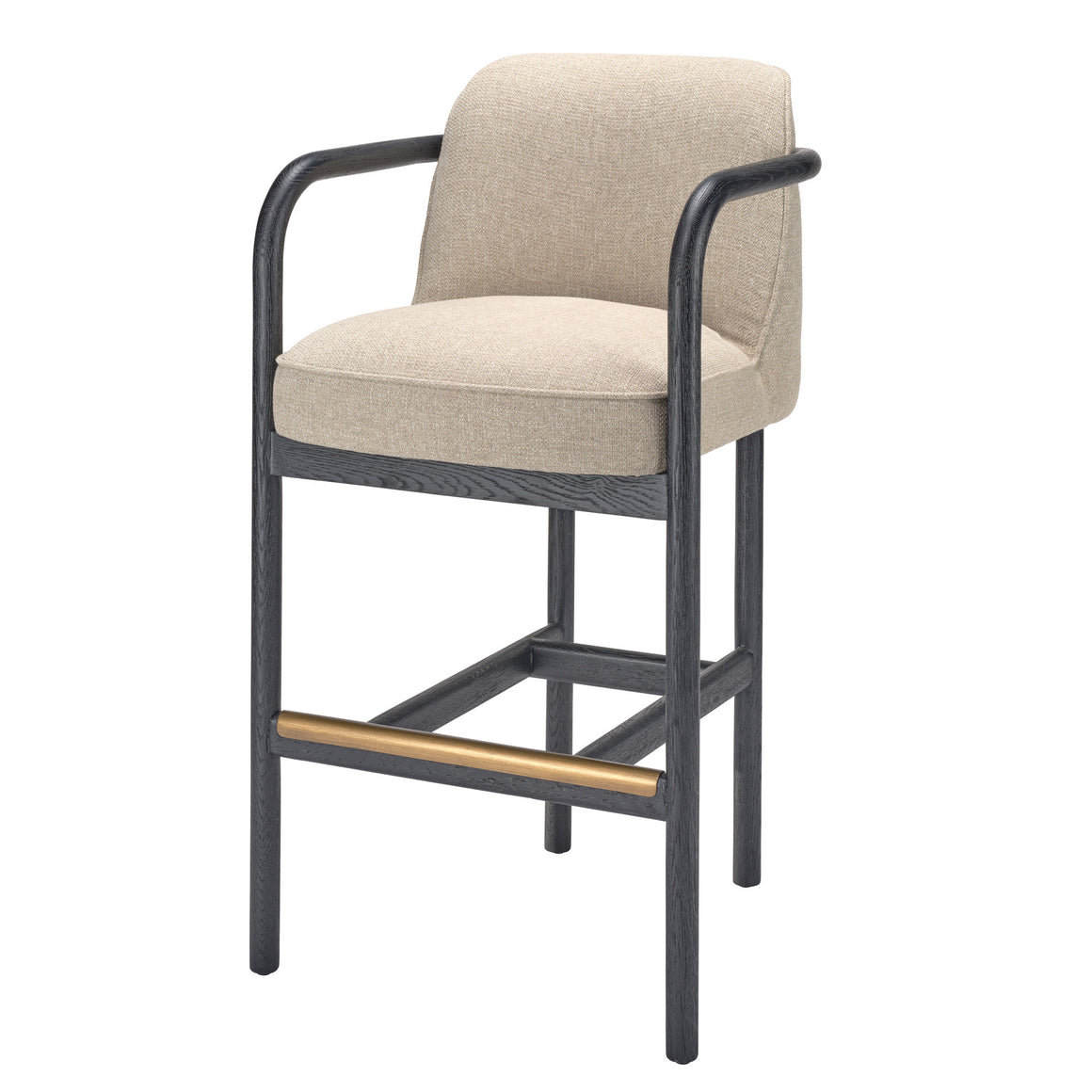 Tether Bar Stool, Ebony Oak