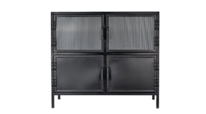 Vitrino 4 Door Iron Side Table