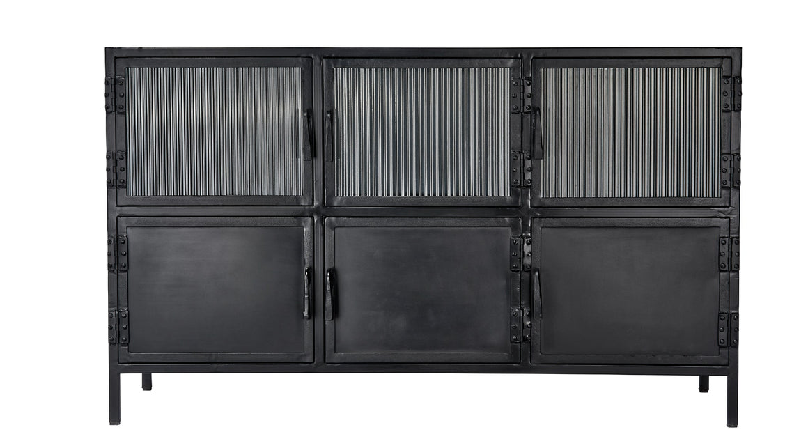 Vitrino 6 Door Iron Console