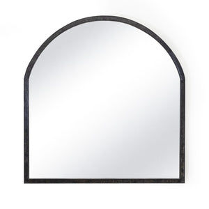 Knox Leather Mantle Mirror (Black)