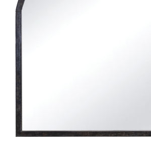 Knox Leather Mantle Mirror (Black)