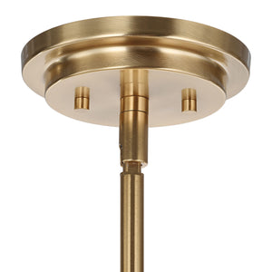 Uttermost Crystal Stick 8 Light Brass Chandelier