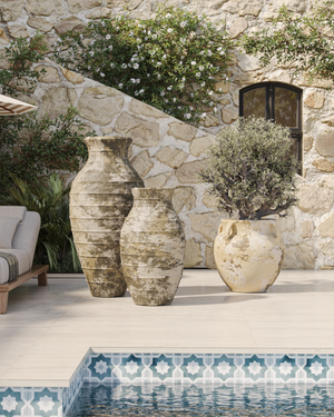 Agrigento Antique White Planter