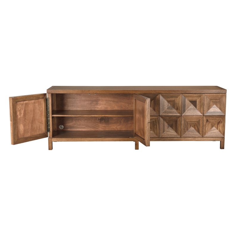 Quadrant 4 Door Sideboard, Dark Walnut