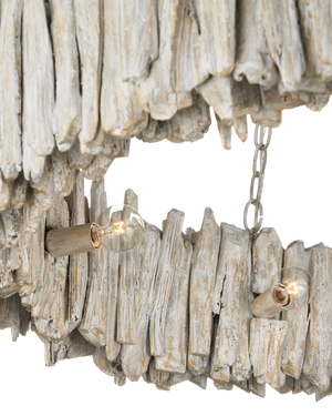 Driftwood Whitewash Ring Chandelier